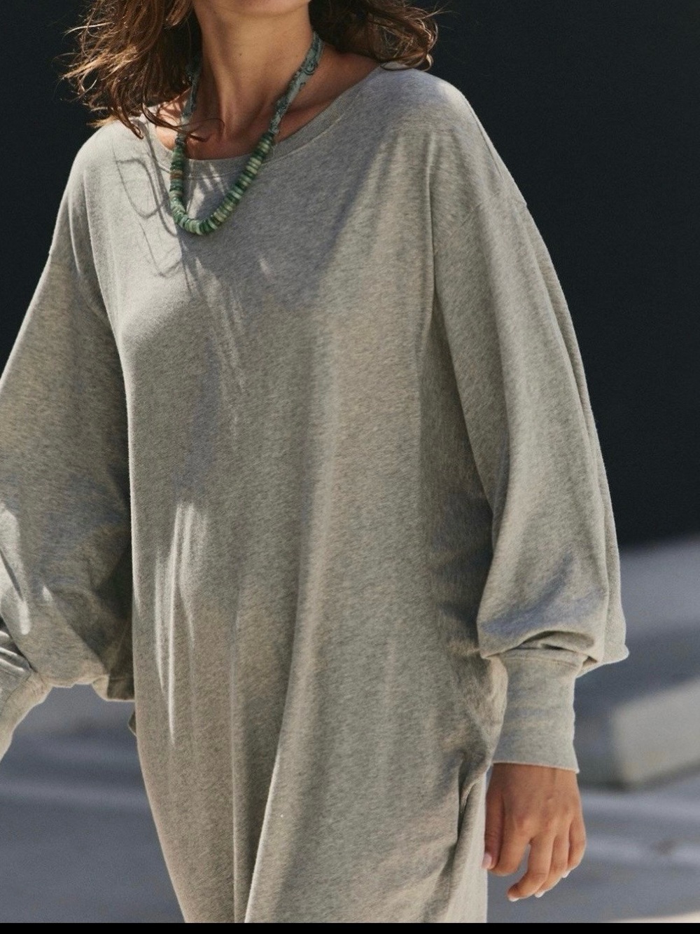 Free People Grey Swim Coverup with Blue & Red FP Beach Tag - Picture 3 of 5